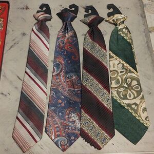 Vintage 70s clip on ties.